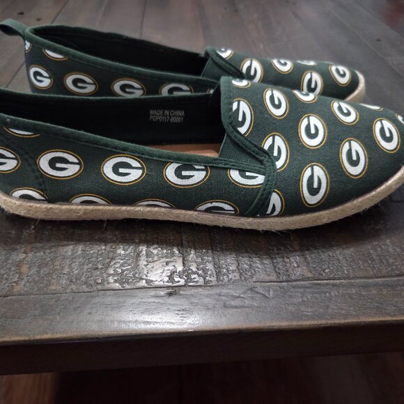 Green Bay Packers Women's Canvas Espadrille Flat - Picture 3 of 6